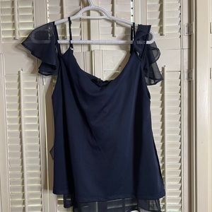 Navy Blue Tank Blouse